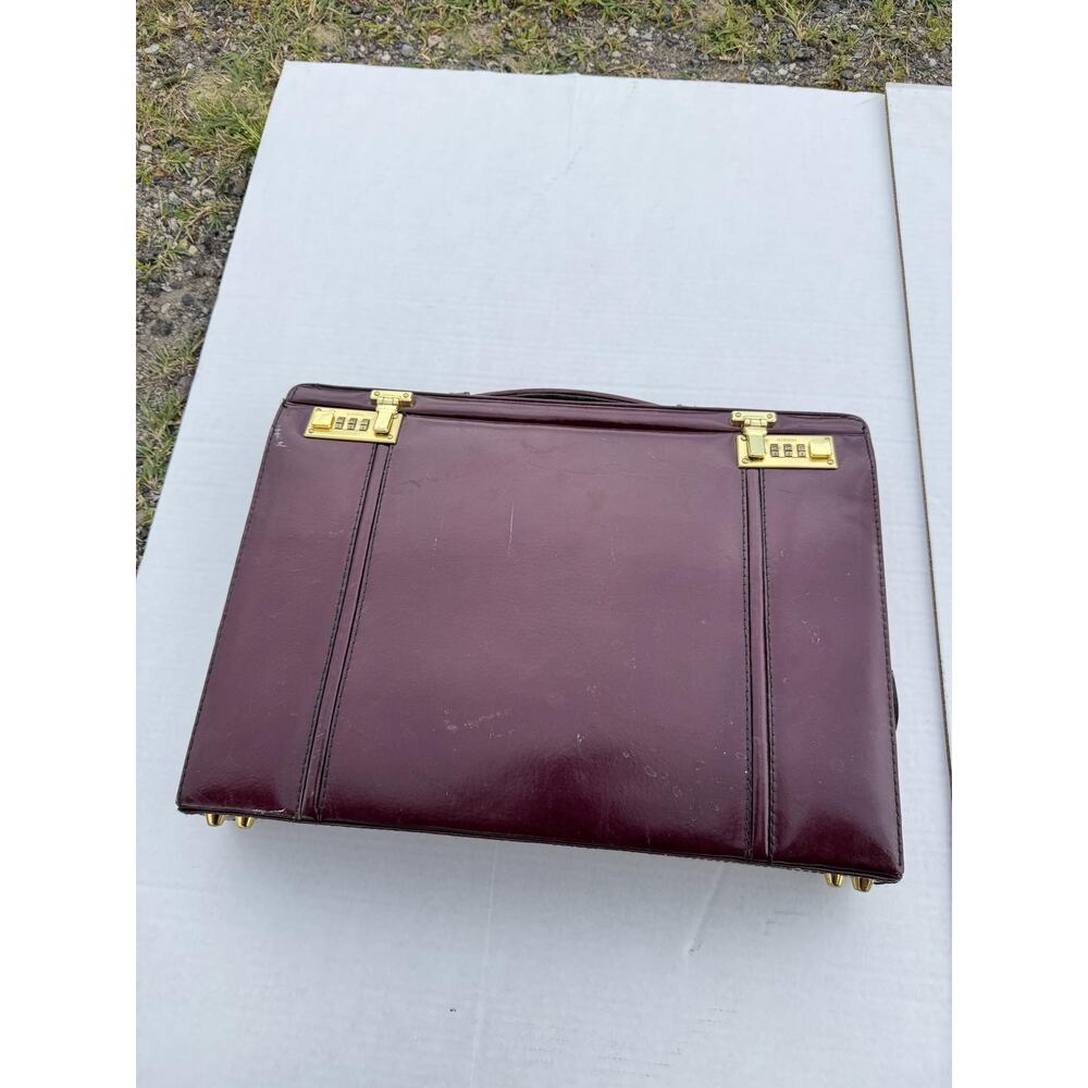 Top Grain Leather Bag Vintage leather briefcase lawyer doctor pilot document - Picture 5 of 16